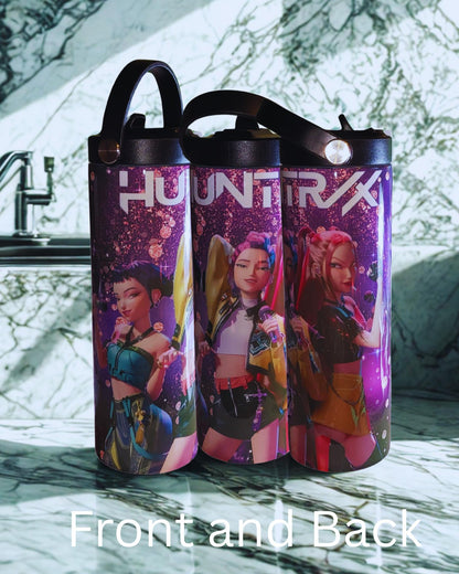 Huntrix Water Bottle – Front and Back Design 20oz or 22oz