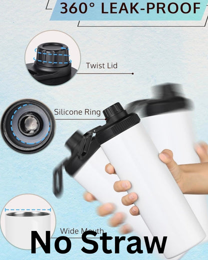 Anime-Inspired Water Bottle –20-22 oz Stainless Steel Water Bottle with Dual-Side Print