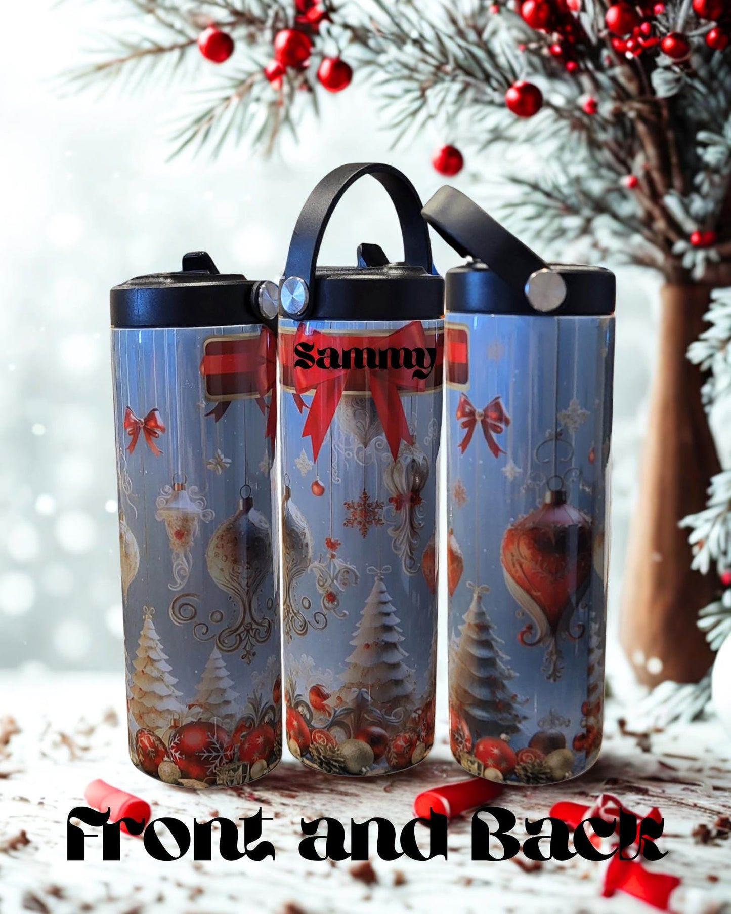 Personalized Christmas Tumbler 20-22 oz