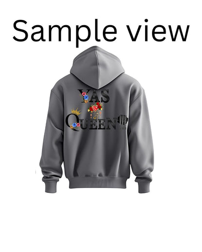 YAS QUEEN Floral Zip-Up Hoodie