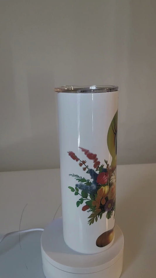 Cute Floral Tumbler – 20 oz - 22 OZ  Skinny Sublimation Tumbler | Spring & Easter Gift