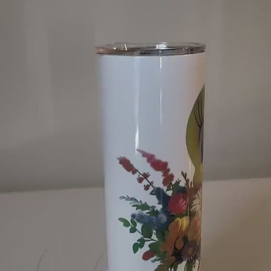 Personalized Tweety Bird Tumbler: 20oz Stainless Steel Floral Travel Cup