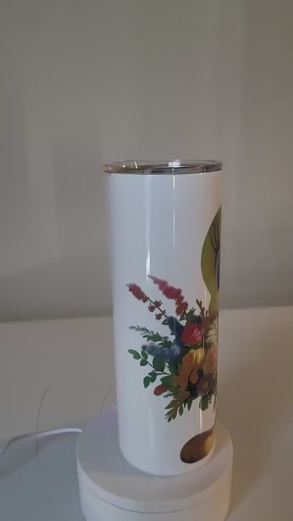 Personalized Tweety Bird Tumbler: 20oz Stainless Steel Floral Travel Cup