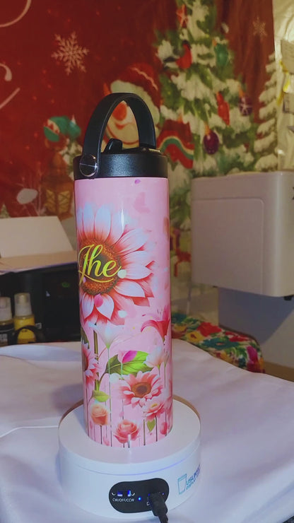 Personalized Floral Tumbler – Perfect for Mom 💖/For her