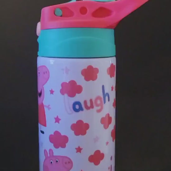 Kid favorite cartoon Sippy Cup: Leakproof 12 oz Kids Water Bottle