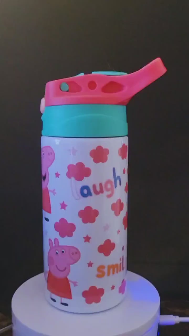 Kid favorite cartoon Sippy Cup: Leakproof 12 oz Kids Water Bottle