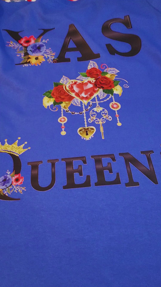 YAS QUEEN Floral Crown Shirt – Bold, Glam & Empowering Tee