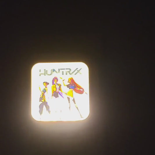 Custom Photo Night Light | Personalized Sublimation Plug-In Light with Auto On/Off Sensor | Bedroom, Kids Room, Hallway Gift Huntrix