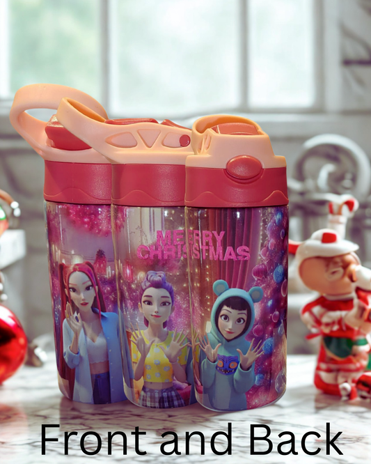 Custom Merry Christmas Huntix Water Bottle – Front and Back Design